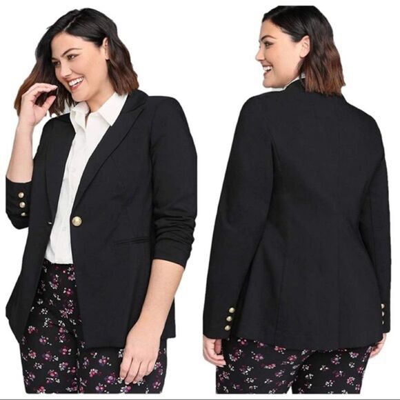 ✨HP✨Lane Bryant “the Bryant” Black Blazer✨ - Picture 2 of 8